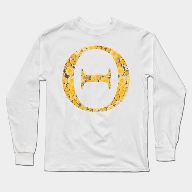 Theta Sorority Sunflower Sticker Long Sleeve T-Shirt by aterkaderk